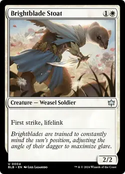 FOIL BRIGHTBLADE STOAT x4 mtg NM Bloomburrow 4 Unc - Image 1