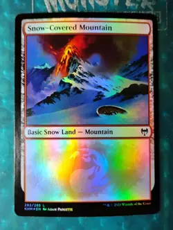 Mtg KALDHEIM Snow-Covered Mountain #282 FOIL unplayed NM - Image 1