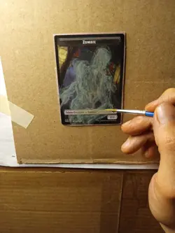 MtG VOW Zombie Token Magic Altered Hand Painted Art Alter Crimson Vow - Image 4