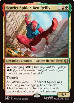 FOIL SCARLET SPIDER, BEN REILLY mtg NM Marvel's Spider-Man 1 Rare - Image 1