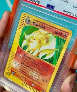 2002 Pokemon Expedition - NINETALES **HOLO BLEED** PSA 9 - 21 🦊🔥GradedGuard!🧃 - Image 3