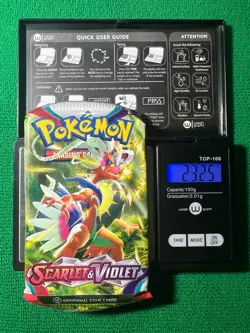 HEAVYU 23.25 Grams! Pokemon Scarlet & Violet Factory Sealed Booster Pack!! - Image 1