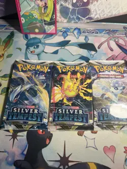Silver Tempest x4 Packs - Pokemon Full Art Set SWSH Sealed Booster Pack Lot - Image 3