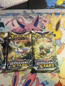 Pokemon Brilliant Stars Booster Packs Complete Art Set (4 Packs) Pokemon - Image 2
