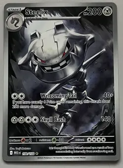 Pokemon Mega Evolution Steelix Stage 1 Illustration Rare HoloFoil #150/132 - Image 1
