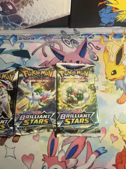 Pokemon Brilliant Stars Booster Packs Complete Art Set (4 Packs) Pokemon - Image 2