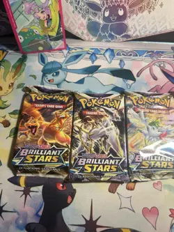 Pokemon Brilliant Stars Booster Packs Complete Art Set (4 Packs) Pokemon - Image 3