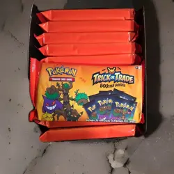 12x Sealed Pokemon Trick or Treat Booster Bundles, 35 Mini Packs, w/ Display - Image 1