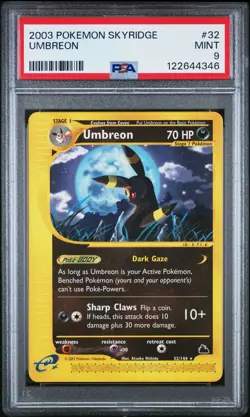 2003 POKEMON SKYRIDGE #32 UMBREON PSA 9 - Image 1