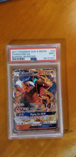 Pokemon Sun & Moon Burning Shadows 2017 Charizard GX #20/147 PSA 9 MINT. - Image 1