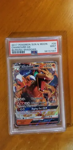 Pokemon Sun & Moon Burning Shadows 2017 Charizard GX #20/147 PSA 9 MINT. - Image 2