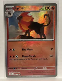 Pokemon TCG. Pyroar 16/131 MASTER BALL HOLO. Prismatic Evolutions (Near Mint) - Image 1