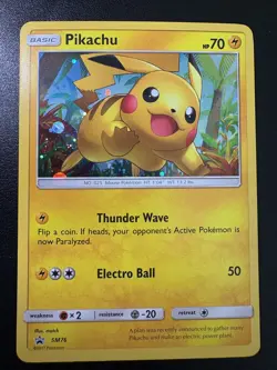 Pokemon TCG - Pikachu SM76 Cosmos Foil Sun & Moon Black Star Promo NM - Image 1