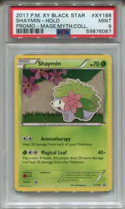 Pokemon X & Y Black Star Promo XY188 Shaymin Holo PSA 9 - Image 1
