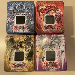 2006 Yu-Gi-Oh! Tin Bundle - 4 Vintage Card Tins - EMPTY TINS ONLY - Image 1