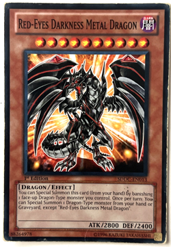 YuGiOh! - Red-Eyes Darkness Metal Dragon SDDC-EN013 1st Edition Common - Image 1