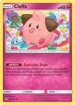 Cleffa 131/214 Uncommon SM - Unbroken Bonds Non Holo Pokemon Card - Image 1