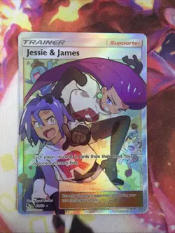 Jessie and James Trainer Full Art Hidden Fates Ultra Rare 68/68 Pokemon Card NM - Image 1