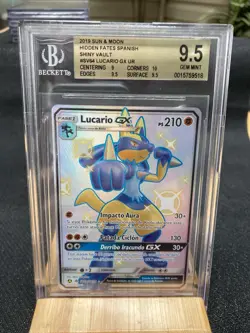 ~ESP~ SPANISH BGS 9.5 Lucario GX SV64 Hidden Fates Pokemon Card - Image 1