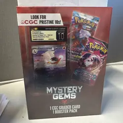 Pokemon Mystery Gems 1 CGC Graded Card & 1 Booster Pack 2025! New Sealed Box! - Image 1