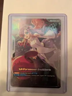 Gundam TCG, ST01-014, Command Unforeseen Incident C+ Alt Winner Prize Card - Image 1