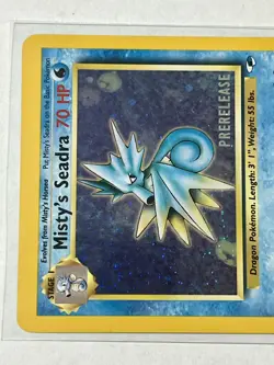 Pokemon Prerelease Mistys Seadra 9/132 Holo Card Near Mint WOTC - Image 2