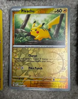 Pokemon Pikachu 12 card mixed lot; 6 Holo's and Reverse Holo included! - Image 2