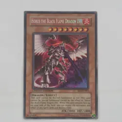YuGiOh Horus The Black Flame Dragon LV8 EEN-ENSE1 Secret Rare Limited Editi Card - Image 1