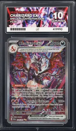 ACE 10 Charizard EX Pokemon Card 234/091 Paldean Fates Special Illustration Rare - Image 2