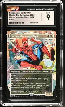 SPECTACULAR SPIDER-MAN Marvel's Spider-Man Borderless Rare CGC 9 MTG - Image 1
