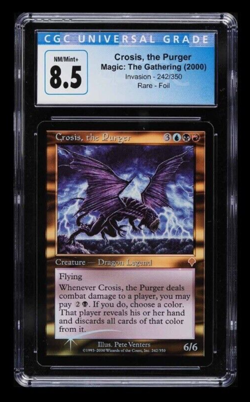 CROSIS, THE PURGER FOIL CGC 8.5 Invasion Magic MTG Graded [Luca] - Image 1