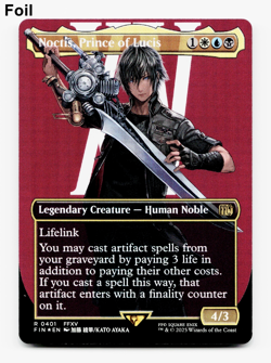Noctis, Prince of Lucis (Borderless) - FOIL - [Final Fantasy] MTG Magic ⚪💧💀 - Image 1