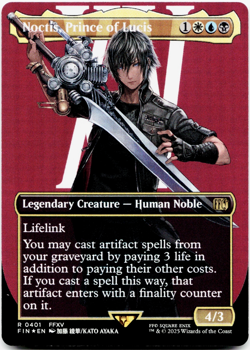 Noctis, Prince of Lucis (Borderless) - FOIL - [Final Fantasy] MTG Magic ⚪💧💀 - Image 3