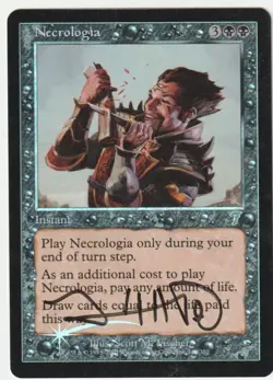 7th Edition FOIL Necrologia Signed by Scott M. Fischer - Image 1