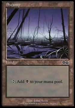 Swamp (340) - Urza's Saga #340/335 MTG Magic The Gathering - Image 1