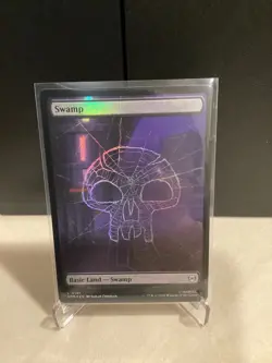 NM-Mint, English MTG Foil Swamp (0191) - Foil Marvel's Spider-Man Magic the Gath - Image 1