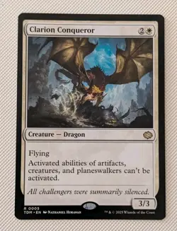 MTG Tarkir : Dragonstorm Rare CLARION CONQUEROR NM - Image 1