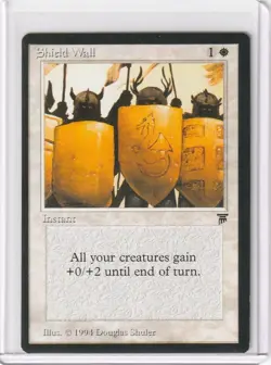 1994 Magic The Gathering MTG - Legends - Shield Wall NM+ - Image 1