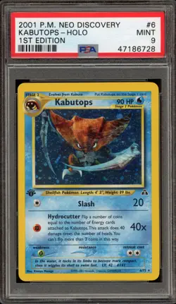 Pokemon Kabutops Neo Discovery 1st Edition Holo Rare #6 PSA 9 Mint - Image 1