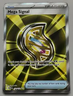 Pokemon Mega Evolution Mega Signal Item Trainer Ultra Rare HoloFoil #171/132 - Image 1