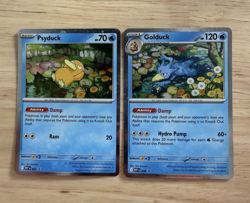 Pokemon TCG Mega Evolutions Psyduck 007 Golduck 008 Black Star Promo Holo NEW #1 - Image 1