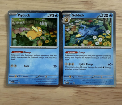 Pokemon TCG Mega Evolutions Psyduck 007 Golduck 008 Black Star Promo Holo NEW #2 - Image 1