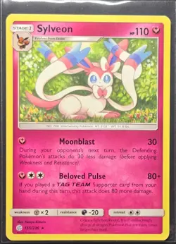 Sylveon 155/236 Cosmic Eclipse Non Holo Rare Pokemon 2019 - Image 1
