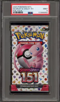 Pokemon 151 MEW EN Authentic Sealed Booster Pack PSA 9 Mint - Image 1
