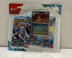 Pokemon Trading Card Game Scarlet & Violet Journey Together Scrafty 3 Packs - Image 1