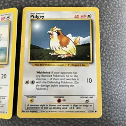 Pidgeotto 22/102 (NM) Pidgey 57/102 (LP) Base Set Pokemon Cards - Image 3