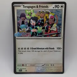 JUMBO CARD Pokemon Horizons Terapagos and Friends Oversized Promo Card Stamped - Image 1