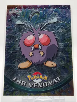MINT Pokemon Topps Chrome #48 Venonat Silver Foil Card - Image 1