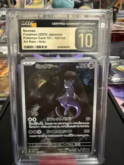 Mewtwo 183 Sv2a: Pokemon Card 151 Holo (Japanese) Ar Cgc Pristine 10 Batman - Image 1