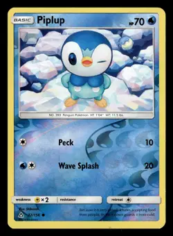 Piplup 32/156 Reverse Holo S&M Ultra Prism Pokemon Card - Image 1